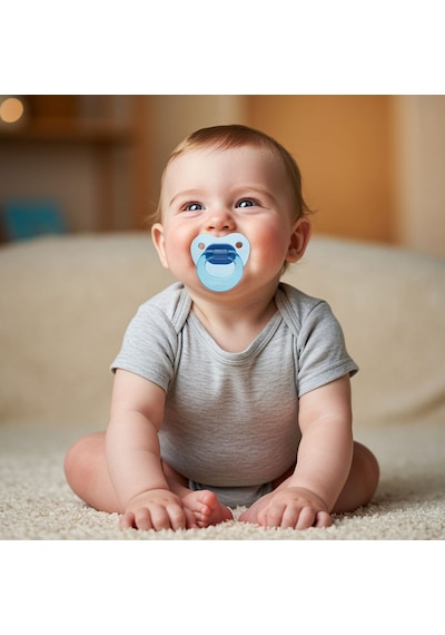 Wee Baby Akide Damaklı Emzik No:3 Mavi 18+ Ay
