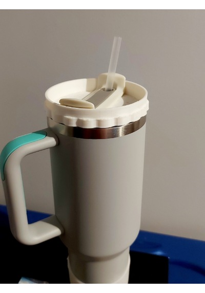 Quencher 1.18 Litre Pipetli Termoslar İçin Plastik Kapağı Quencher İle Yedek Parça Uyumlu Beyaz