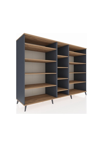Kronos Dolap 11 Raflı 220x59x163 Antrasit-çam Atlas Çam - Antrasit