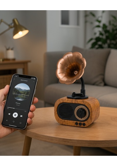 Mini Retro Bluetooth Hoparlör Fm Radyo Uczzzb5rayo-9