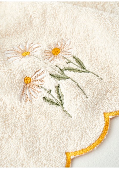 Bella Maison Daisy Scallop Kenar El Havlusu Bej 30x50 Cm Bej