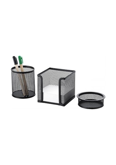 Cassa 8915 Metal Perfore 3'Lü Masaüstü Seti - Siyah 8699432991516