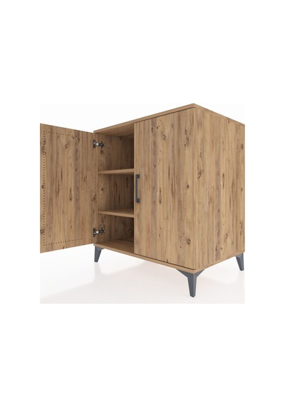 Kronos Şifonyer 2 Raflı 2 Kapaklı 88x59x96 Çam-çam Çam