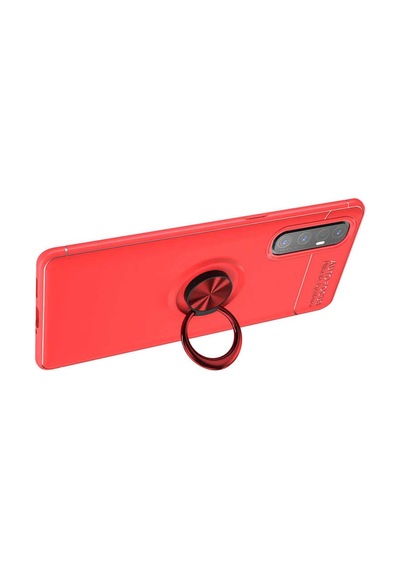 Oppo Reno 3 Pro 5G Kılıf Yüzüklü Magnetli Ravel Case