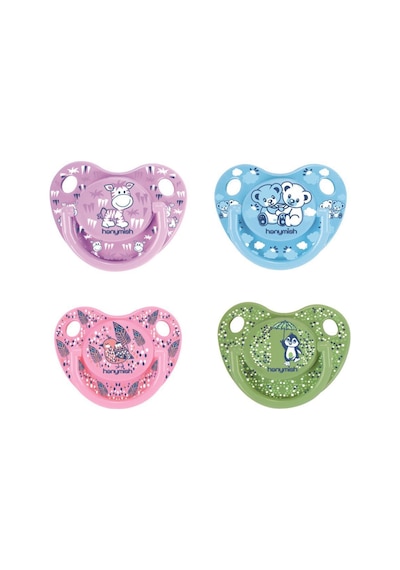 Hanymish Rainbow Silikon Damaklı Emzik No 1 Pembe