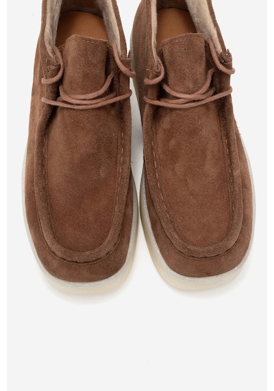 Luvishoes Luvi Shoes Melıa Taba Süet Hakiki Deri Kadın Bilekte Bot Taba