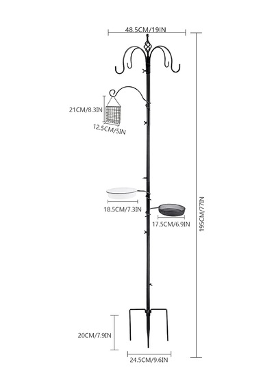 Tr Premium Kuş Besleme İstasyonu Kiti, 195,56 Cm X 48,26 Cm Kuş Yemi Direği, Vahşi Kuşlar İzleme, Kuş Yemliği V