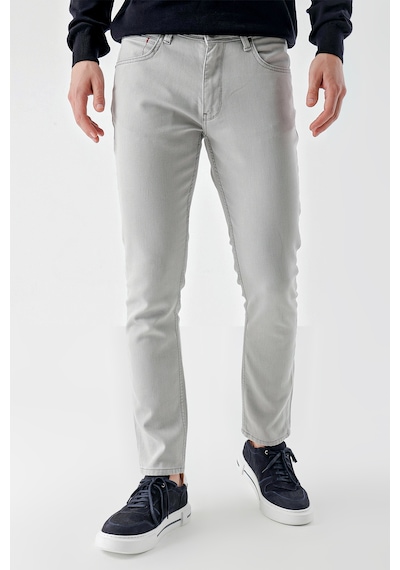 Morven Erkek Gri Mevsimlik Pamuk 5 Cep Slim Fit Jean Pantolon 25ms003008100 Gri Gri