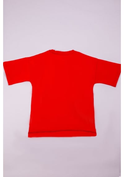 Hçm Erkek Çocuk Tshirt Basklı A8 Kırmızı