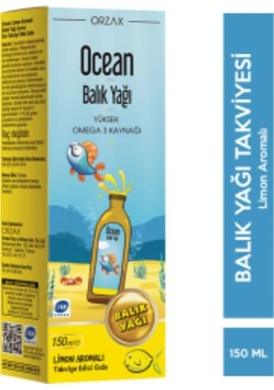 Ocean Omega 3 Balık Yağı Şurubu 150 Ml Limon Aromalı