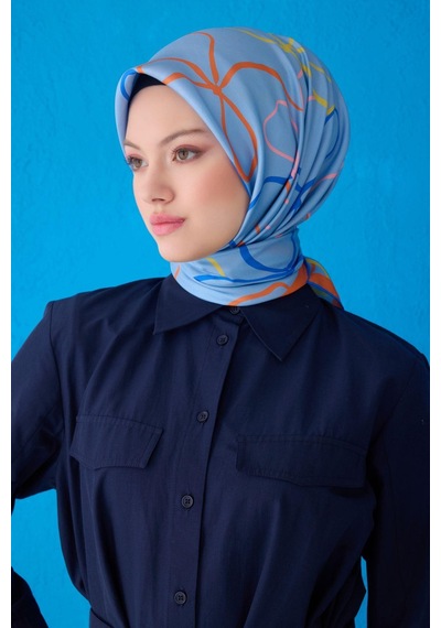 Belli %100 Sura İpek Eşarp 4113d 01 Firuze