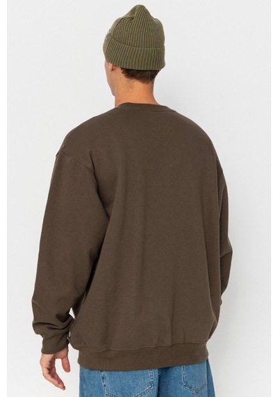 Vans Classic Oval Crew Erkek Sweatshirt Kahverengi
