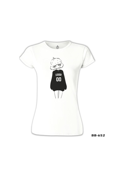 Loser Beyaz Kadın Tshirt 001
