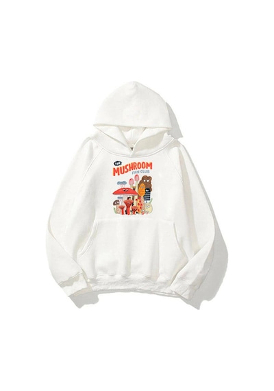 Tarzsokak Unisex The Mushroom Fan Club Beyaz Sweatshirt