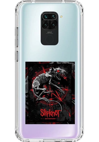Xiaomi Redmi Note 9 Uyumlu Şeffaf Kılıf Slipknot Tasarımlı