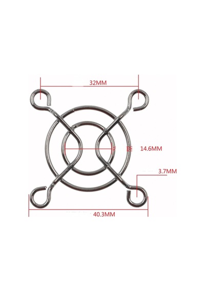 40x40mm Metal Fan Kapağı Fan Teli