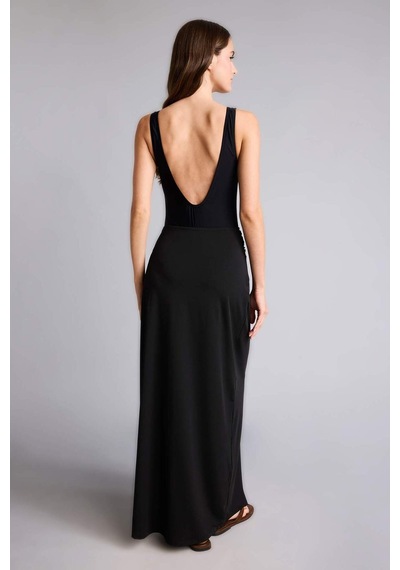 Defacto Regular Fıt Siyah Burkini Plaj Eteği H9907ax26hsbk81 Siyah-bk81