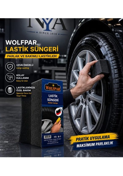 Nya Group Lastik Parlatıcı 500 Ml + Uygulama Süngeri Profesyonel Bakım Seti