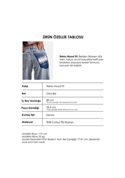 Kadın Kot Rengi 4s6-89 Low Relaxed Fit Esnek Kumaş Tasarım Denim Jean Mavi Kadın Kot Rengi 4s6-89 Low Relaxed Fit Esnek Kumaş Tasarım Denim Jean Mavi