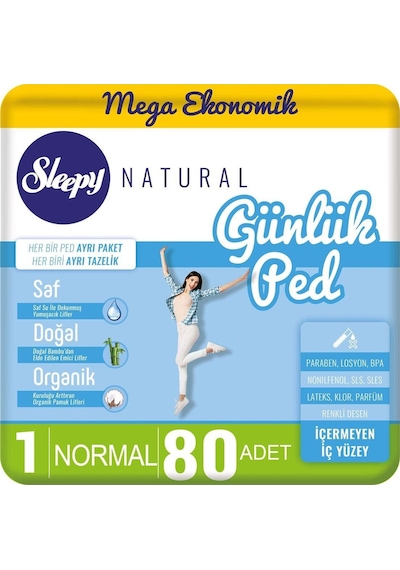 Sleepy Natural Günlük Ped Normal 80 Adet