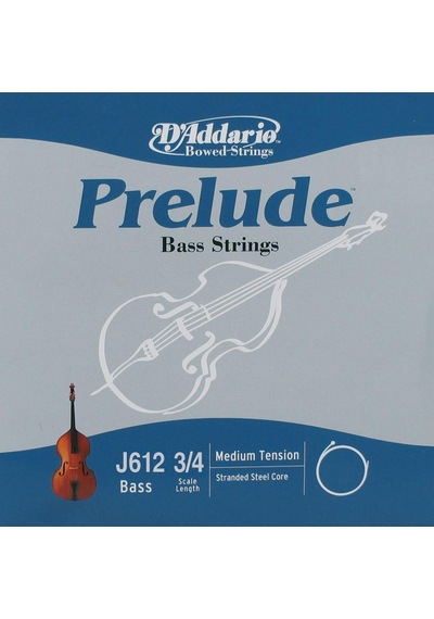 Daddarıo J612 Kontrabas Tek Tel, Prelude, D- Re , Scale 3/4, Med
