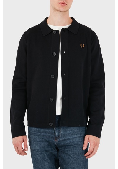 Fred Perry Logolu % 100 Pamuk Klasik Yaka Gömlek Erkek Gömlek K3311 102 Siyah SİYAH