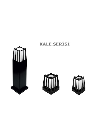 Bahçe Yol Aydınlatma Mini Ultra Kale Set Üstü Zita Bahçe Aydınlatma Armatürü Dış Mekan Bahçe Lambası E27 Duylu Ip54 Suya Dayanıklı Ampul Dahil Değildir