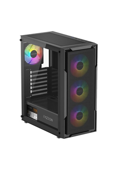 Fazeon F11 750w 80+ Bronze Tempered Glass Mesh 4x Rgb Fanlı Siyah Atx Bilgisayar Kasası
