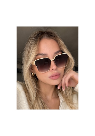 Selin Kare Krem Kemik Model Kadın Güneş Gözlüğü Bm2789 2789x4 Çok Renkli