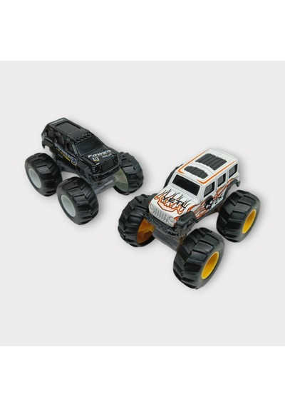 Mini Off-road Araçlar 2'li - Siyah Beyaz Lisinya