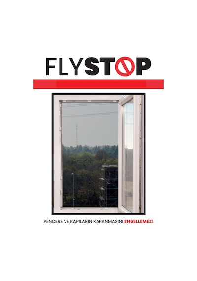 Flystop Aparatlı Tül Pencere Sinekliği 75x125 Cm 75 X 125