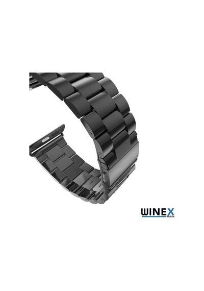 Winex 42-49mm Yeni Nesil Akıllı Saat Kordonu Metal Siyah