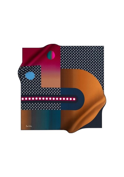 Pierre Cardin 90x90 P.c Polyester Tivil Mavi-kahve Mavi-kahve