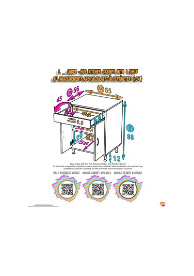 Modilayn Birce L Set Ocak Altı Dolabı 65x88x56 Cm Boyutlarında 2 Kapak 1 Raf Ve 2 Göz Bölmelidir Beyaz Modilayn Birce L Set Ocak Altı Dolabı 65x88x56 Cm Boyutlarında 2 Kapak 1 Raf Ve 2 Göz Bölmelidir Beyaz