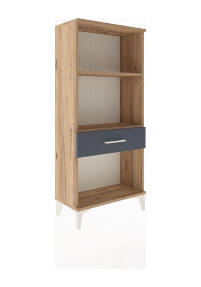 Arges Dolap 2 Raflı Tek Çekmeceli 60x30x134 Çam-antrasit Çam Arges Dolap 2 Raflı Tek Çekmeceli 60x30x134 Çam-antrasit Çam