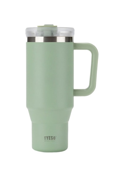 Tyeso Qq Termos Sızdırmaz Pipetli Çift Duvarlı Vakumlu 1200ml TS-8868AY Açık Yeşil
