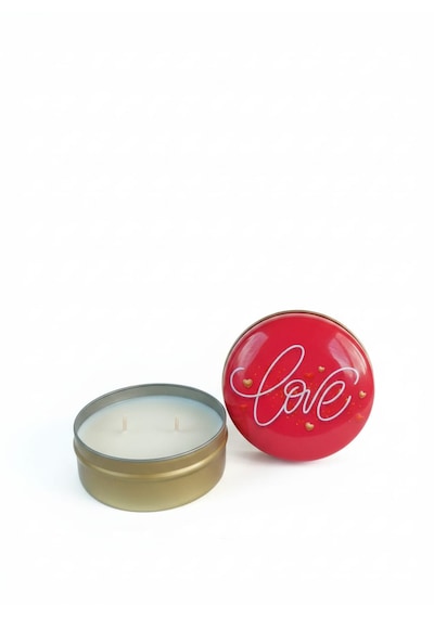 Boho Bloom Gül & Yasemin Kokulu El Yapımı Soya Mumu Happy Blaze Candle Love