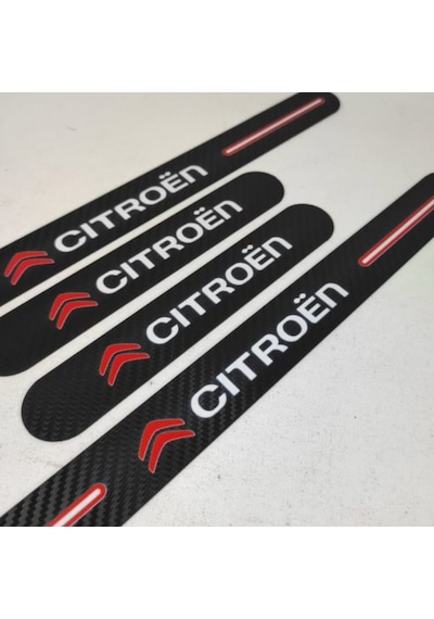 Citroen Grubu Carbon Kapı Eşiği + Ayna Yağmur Koruyucu (552748848)