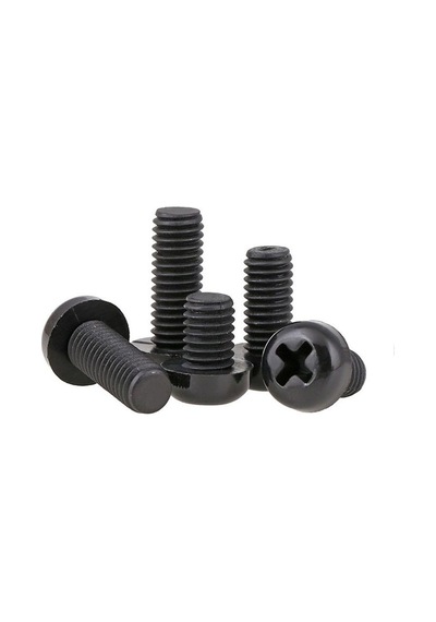 M5 X12Mm Plastik Civata Vida Siyah X 5  Adet