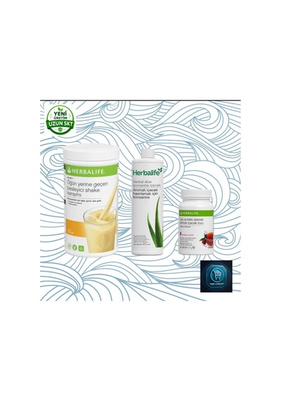 Herbalife Formül 1 Besleyici Shake Karışımı Aromalı 500 G+ Çay Ve Bitki Ekstreli Aromalı İçecek Tozu Ahududu 51 G + Herbal Aloe Konsantre İçecek 473 Ml Ahudulusadeüçlüset1m
