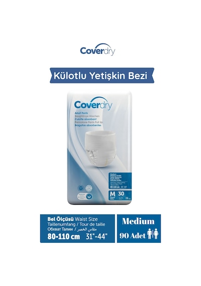 Külotlu Yetişkin Hasta Bezi Medium 90 Adet M