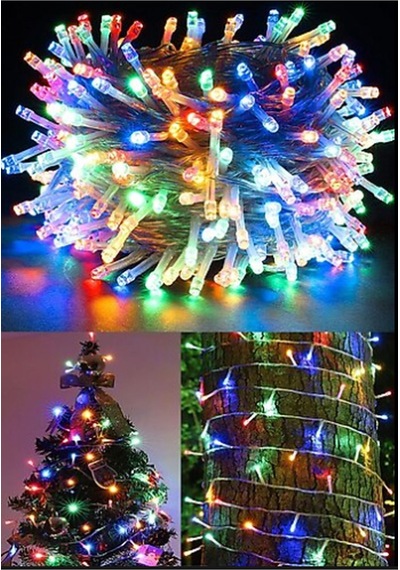 10 Metre Rgb 100 Ledli Fişli 8 Fonksiyonlu Yılbaşı Ağacı Işığı Organizasyon Led Işık Rgb