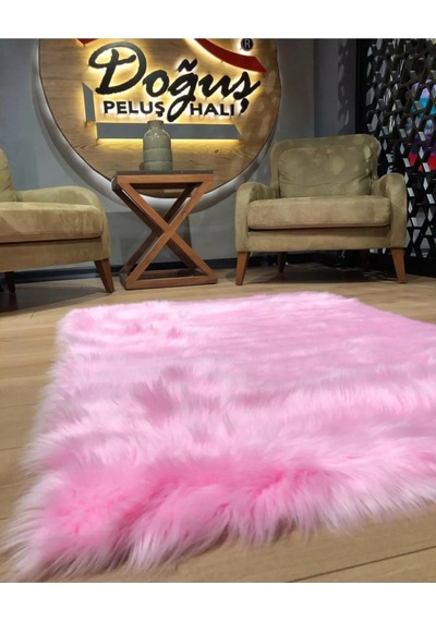 Doğuş Peluş Halı A Post Düz Kesim Pembe