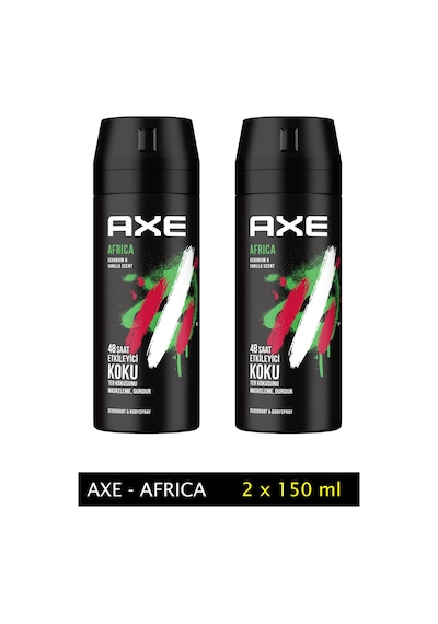 2 Adet Axe Africa Erkek Deodorant Sprey 150 Ml