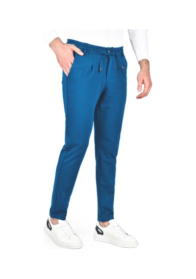 Deepsea Erkek Mavi Beli Lastikli Slim Fit Likralı Duble Paça Penye Spor Pantolon 2502385 Mavi Deepsea Erkek Mavi Beli Lastikli Slim Fit Likralı Duble Paça Penye Spor Pantolon 2502385 Mavi