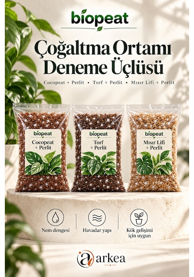 Cocopeat-perlit 2 L + Torf-perlit 2 L + Mısır Lifi-perlit 1 L Deneme Üçlüsü 5