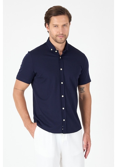 İmza Koyu Lacivert Kısa Kol Düğmeli Yaka Cepsiz Performans Ürün Slim Fit Gömlek 1004250256 Koyu Lacivert İmza Koyu Lacivert Kısa Kol Düğmeli Yaka Cepsiz Performans Ürün Slim Fit Gömlek 1004250256 Koyu Lacivert