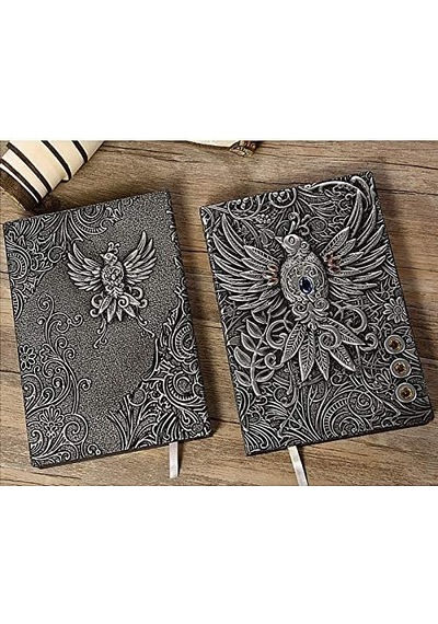 Deri Defter 3D Kabartmalı Adam-Bronz