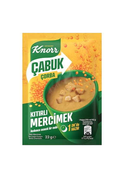 Knorr Çabuk Çorba Mercimek - Ezo Gelin - Acı Domates 72 Li Karma Set
