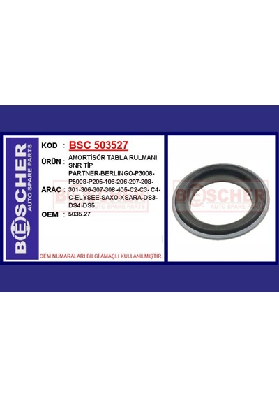 Amortisör - 173 - Üst Rulmanı P208-p2008-p301-c-elysee 12 - C3 Iı-c3 Pıcasso-ds3 - Dpmıx-hb - 10 -
